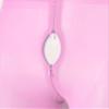CHICTRY Women's Sheer Open-Crotch Pantyhose, Glossy Mesh Bodystocking with Zipper, Pink, XL view 3