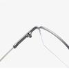 Fullwosing Blue-Light-Filtering Distance Glasses for Nearsightedness, -0.50 to -6.00 Diopters, Semi-Rimless Metal, Women's and Men's (-5.50, Metallic) view 3
