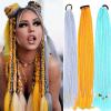 60 cm Colorful Braided Ponytail Hair Extensions, 12-Piece Set view 2