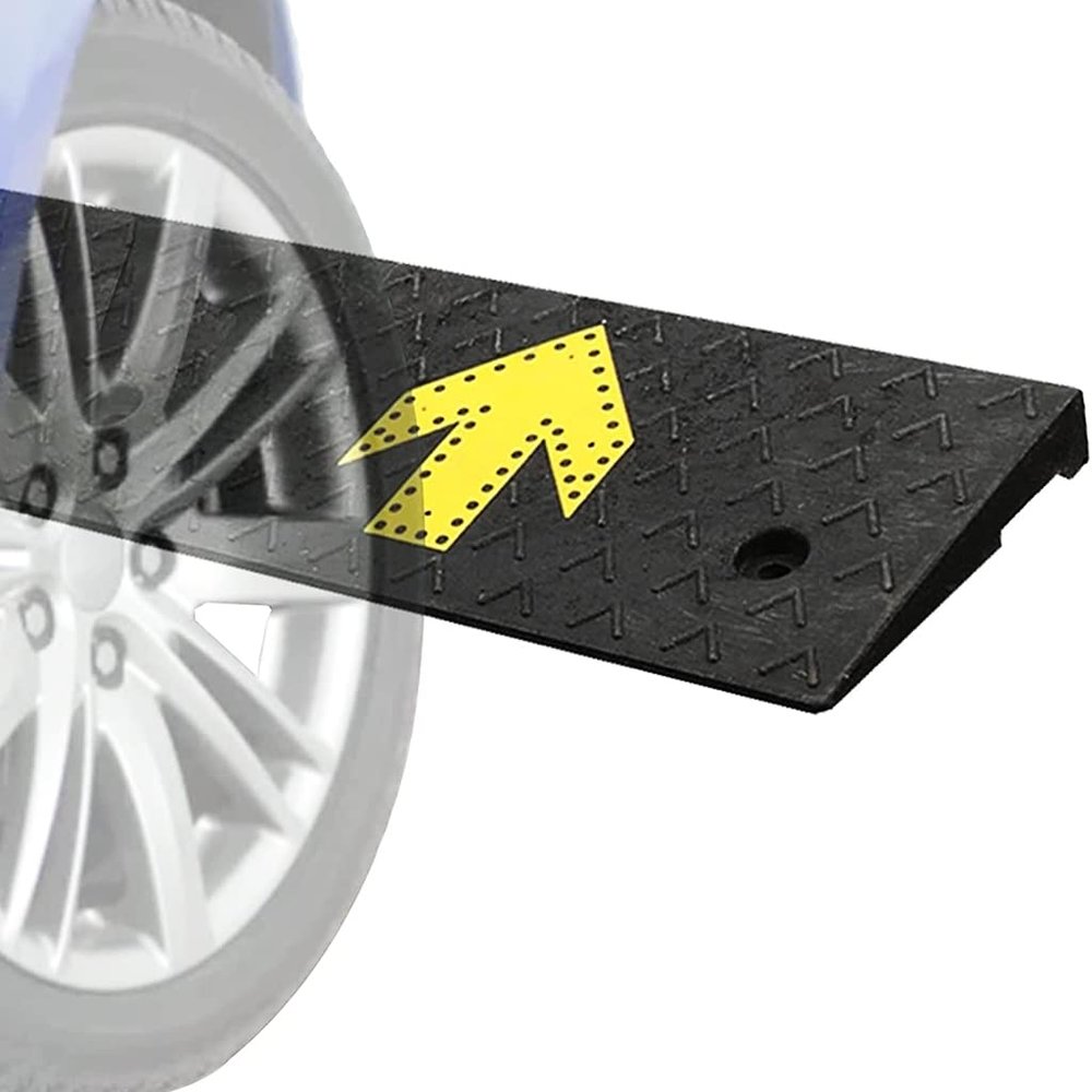 Curb Ramp for Driveways, Doorsteps and Wheelchairs, Non-Slip, Extra Long, 100 cm (Height: 4–15 cm)