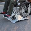 Aluminum Wheelchair Ramp, Bridge-Style Threshold Ramp with Adjustable Support Feet, for Home Stairs (102 × 74 cm / 40 × 29 in) view 1