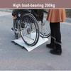 Aluminum Wheelchair Ramp, Bridge-Style Threshold Ramp with Adjustable Support Feet, for Home Stairs (102 × 74 cm / 40 × 29 in) view 2