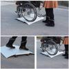 Aluminum Wheelchair Ramp, Bridge-Style Threshold Ramp with Adjustable Support Feet, for Home Stairs (102 × 74 cm / 40 × 29 in) view 3