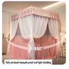 Deluxe Double-Layer Bed Canopy with Mosquito Net and Holder, Yellow, 180X2 view 2