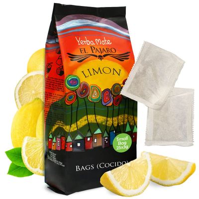 El Pajaro Limón Yerba Mate Tea Bags, 25 x 3 g (75 g)