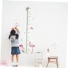 Levemolo 3-Piece Height Chart Wall Stickers for Kids' Rooms with Colorful Animal Designs view 3
