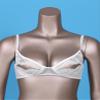 Manyakai Women's Sheer Lace Open-Bust Bra, White, XXL view 3