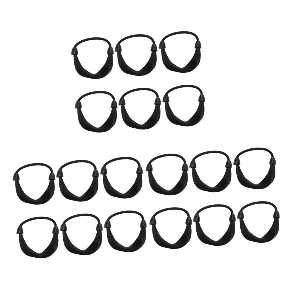 VALICLUD Elastic Hair Ties, 18 Pieces, Plastic Hair Accessories, Black