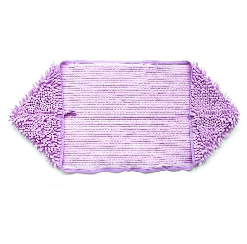 ACSUZ Ultra-Absorbent Quick-Dry Microfiber Dog Towel with Hand Pockets, Purple, L