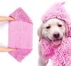 ACSUZ Ultra-Absorbent Quick-Dry Microfiber Dog Towel with Hand Pockets, Purple, L view 3