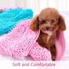 ACSUZ Ultra-Absorbent Quick-Dry Microfiber Dog Towel with Hand Pockets, Purple, L view 4
