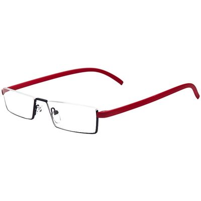 FREAZE TR90 Computer Glasses Lightweight Unisex Reading Glasses, Compact Small Portable Reading Aid with Case (Color: Red, Size: +3.5)