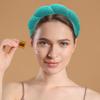 Women's Spa Terry Cloth Headband, Green, One Size view 2
