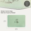 Vigar - Dog Feeding Mat - Pets Club Collection - 60 x 40 x 0.5 cm - Non-Slip and Padded - Green and Black view 3