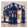 Mosquito Net Bed Canopy with 4 Corner Posts, Color D, 150 x 200 x 200 cm view 1