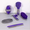 Ueemph 13-Piece Horse Grooming Kit: Brushes, Storage Bag, Sweat Scraper, Mane Comb, Grooming Gloves, Purple Horse Gifts for Girls view 3
