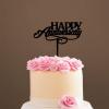 Happy Anniversary Wedding Cake Topper, Black view 1