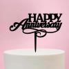 Happy Anniversary Wedding Cake Topper, Black view 2