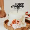 Happy Anniversary Wedding Cake Topper, Black view 3