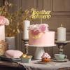 Together Forever Wedding Cake Topper, Vow Renewal and Anniversary Cake Topper, Gold view 4