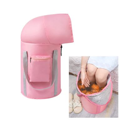 Foldable Foot Bath Bucket Spa with Storage Bags, Pink, 32x6