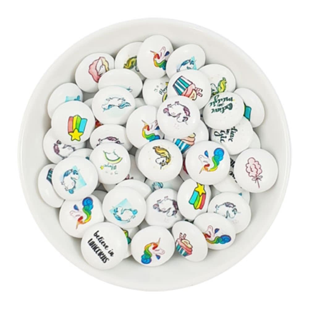 Printed Chocolate Lentils, Unicorn Design, Milk Chocolate (1000)