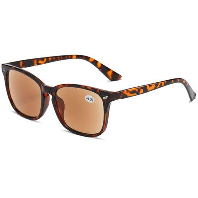 Lanomi Tinted Reading Glasses with Sun Protection, Unisex, Tortoiseshell Brown Frame, +3.5