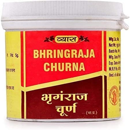 CROV Vyas Bhringaraj Churna, 100 g, for Hair Loss, Dull Hair, Gray Hair and Baldness Prevention, 200 g (2-Pack)