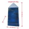 WGPHD Meditation at Home Natural Labradorite Tetrahedral Point Blue Moonstone Energy Tower Blue Aura Home Decor Gift view 2