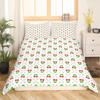 Cherry Duvet Cover Set for Children, Girls, and Teens, Fruit and Branch Design, Geometric Style, 2-Piece, Single Size view 2