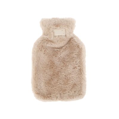 PEVSCO Durable Natural Rubber Hot Water Bottle with Gray Cover, for Neck, Waist and Hands (Color: 04)