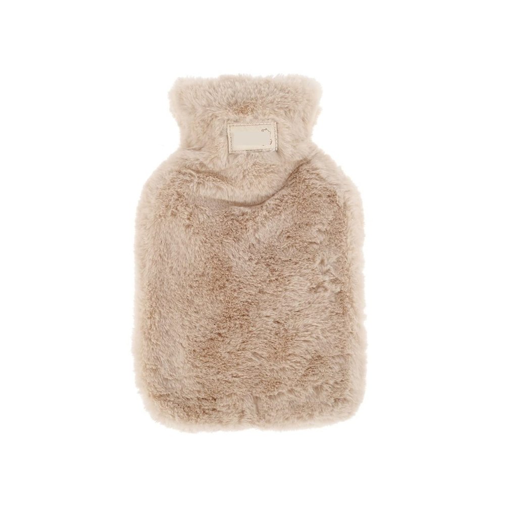 PEVSCO Durable Natural Rubber Hot Water Bottle with Gray Cover, for Neck, Waist and Hands (Color: 04)
