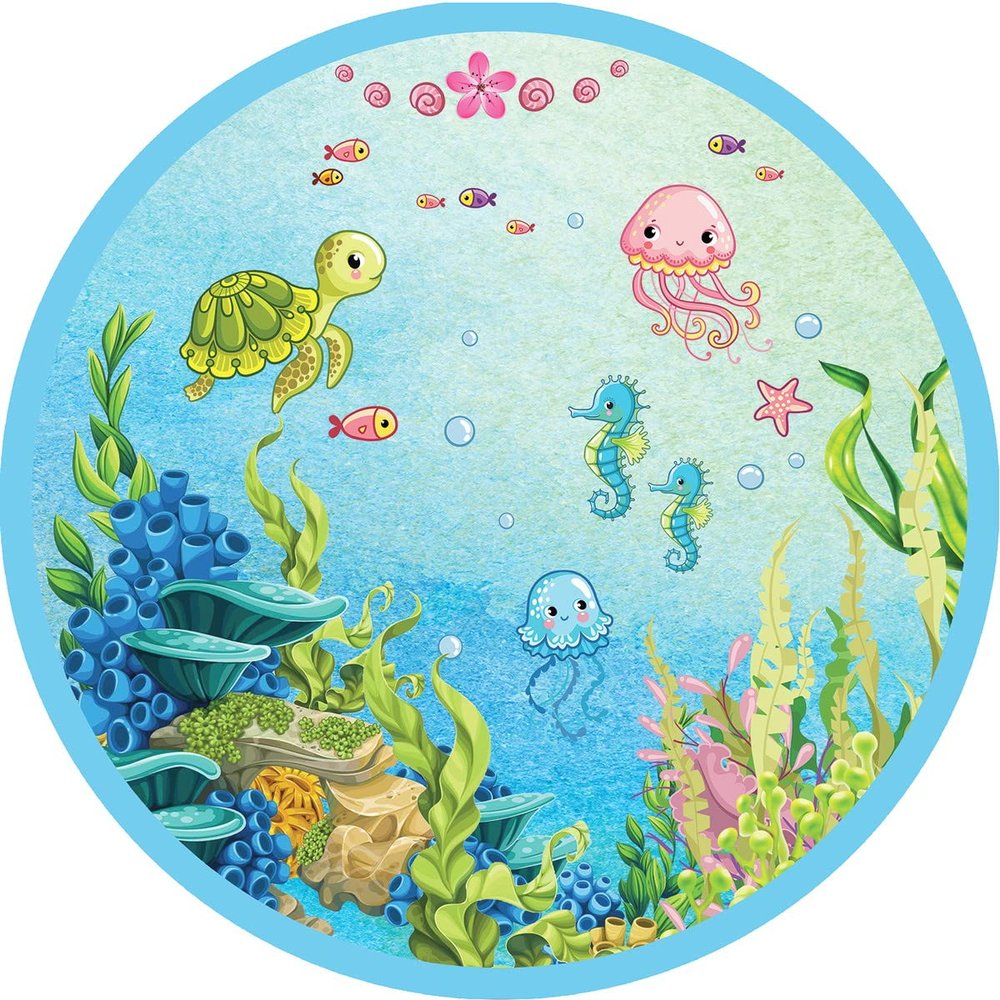 Fondant Cake Topper, Birthday Mermaid/Underwater World K 28