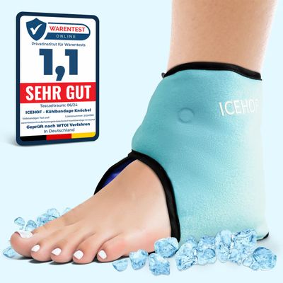 ICEHOF Ankle Cooling Gel Bandage, Hot & Cold Therapy, One Size (1 Pc.)