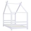 WIFESE White Solid Pine House Bed Frame, 80 x 160 cm view 2
