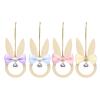 Easter Decoration Bow Bell Wooden Rabbit Charm Ornament, Soft Bow 1.8 m Garland for Stairs (Pink, One Size) view 1