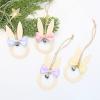 Easter Decoration Bow Bell Wooden Rabbit Charm Ornament, Soft Bow 1.8 m Garland for Stairs (Pink, One Size) view 2