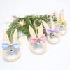 Easter Decoration Bow Bell Wooden Rabbit Charm Ornament, Soft Bow 1.8 m Garland for Stairs (Pink, One Size) view 3