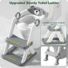 Rabb 1st Toilet Ladder for Kids, Toilet Training Seat with Steps (Gray) view 3