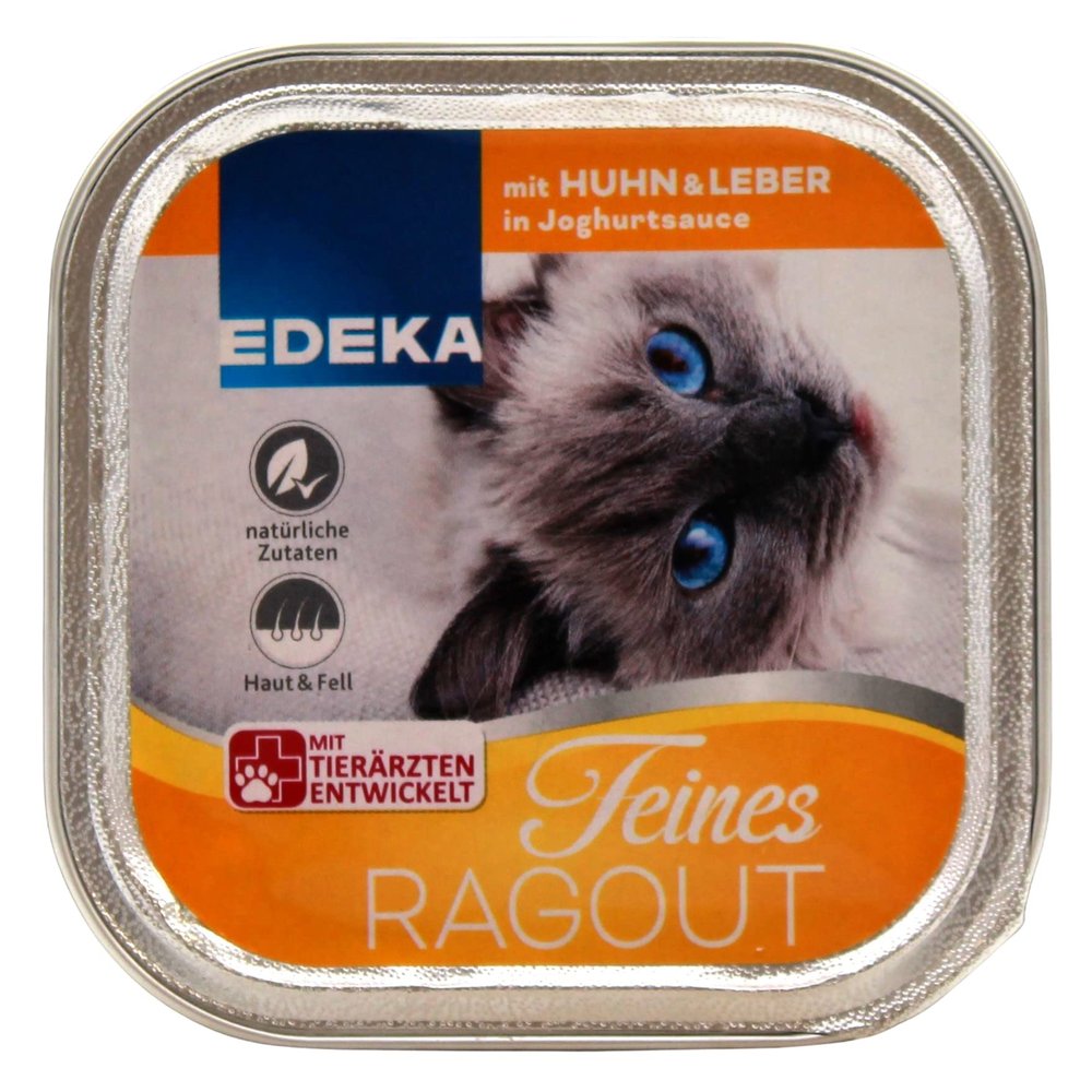 Edeka Chicken and Liver Ragout in Yogurt Sauce, 16-Pack (16 x 100 g)