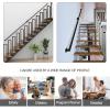 DMCHENGMA Black Square-Pipe Stair Handrail, Wall-Mounted Metal Rail, 420 cm view 3