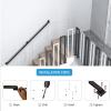 DMCHENGMA Black Square-Pipe Stair Handrail, Wall-Mounted Metal Rail, 420 cm view 4