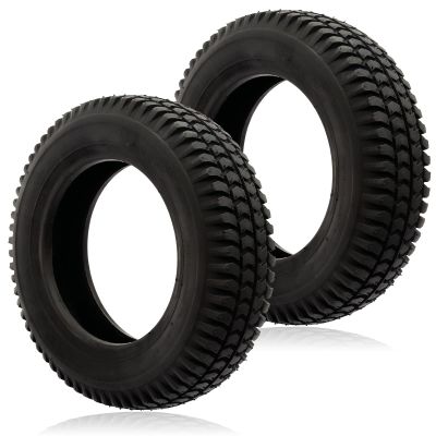 SPARES2GO Pneumatic Mobility Scooter Tires, Block Tread, 300 x 8 mm (3.00 x 8), 8-Inch Rim, 2-Pack