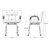 ADITAM Swivel Shower Chair for Seniors with Arms and Backrest view 2