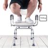 ADITAM Swivel Shower Chair for Seniors with Arms and Backrest view 4
