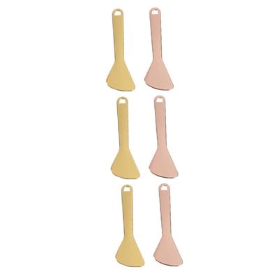 Beatifufu 6-Piece Eye Massage Sticks and Cosmetic Spatulas for Face, Eye Cream and Makeup, Gold and Rose Gold