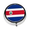 Round Costa Rica Flag Pill Box, 5.1 x 5.1 x 1.8 cm view 1