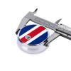 Round Costa Rica Flag Pill Box, 5.1 x 5.1 x 1.8 cm view 4