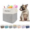 krui Foldable Pet Storage Basket with Handle, Personalized Name view 2