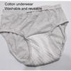 REHOOF Adult Incontinence Underwear, Washable Reusable Cotton Briefs, Breathable, Red, XL view 3